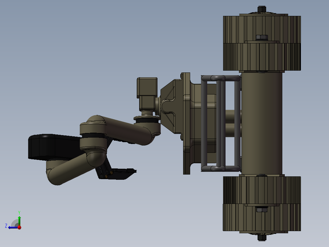 Robot履带车3D图纸 三维图纸 非标自动化图纸右视图