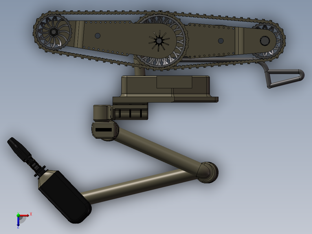 Robot履带车3D图纸 三维图纸 非标自动化图纸俯视图