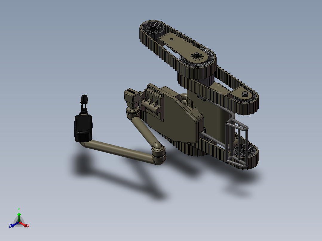 Robot履带车3D图纸 三维图纸 非标自动化图纸正等轴测图