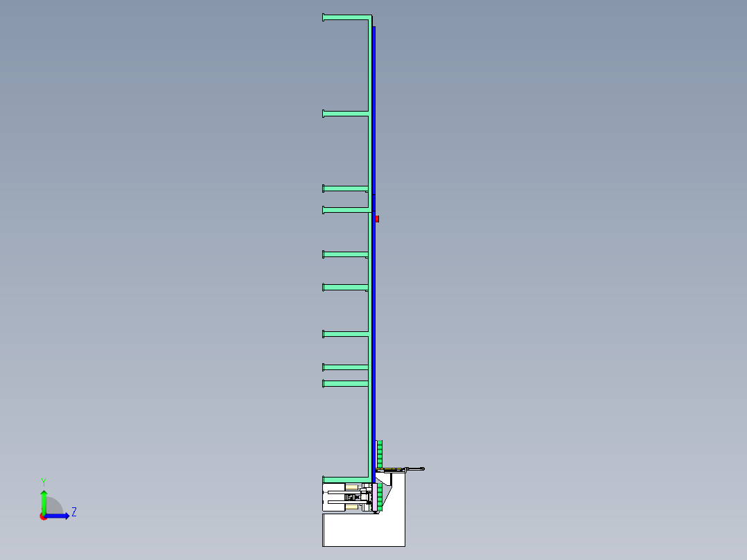 输送系统（用于包装行业）左视图