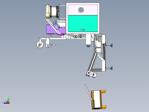 自动螺丝包装机3D图纸非标自动化设备3D图纸3D模型右视缩略图