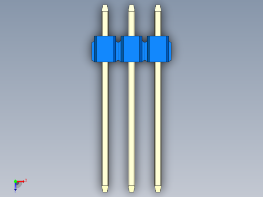 彩色公头100mil（2.54mm）系列-DS1021_blue_1x03p_100mil_Type5_rev1.0俯视缩略图
