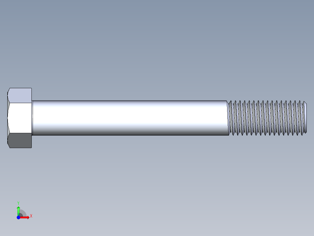 UNC 六角螺栓-Hex Bolt 0.750-10 x 6前视图