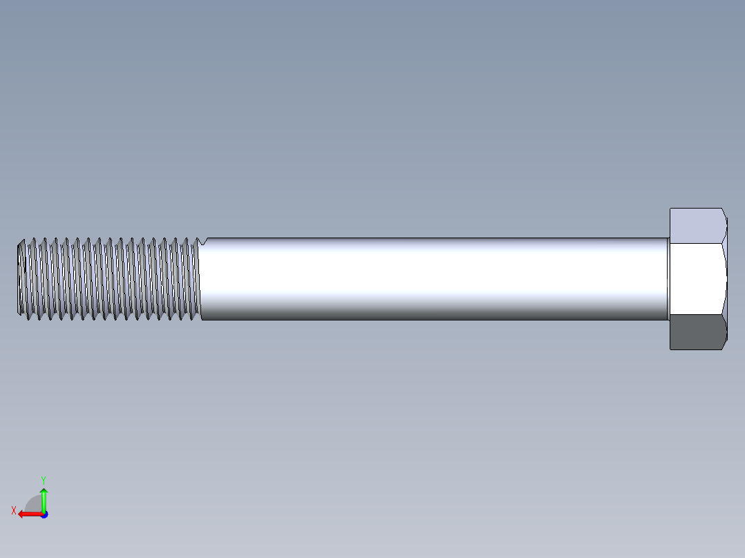 UNC 六角螺栓-Hex Bolt 0.750-10 x 6后视图