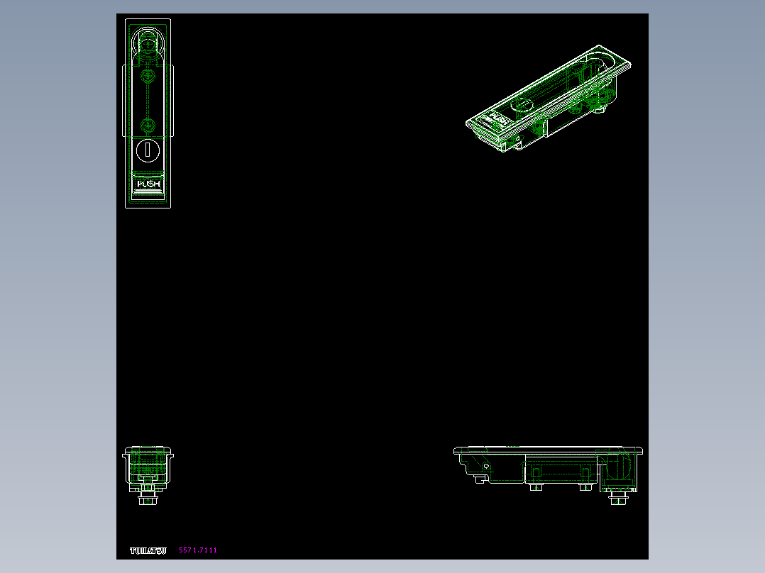 防水平面把手(B)5571-2D多系列多零件图纸模型