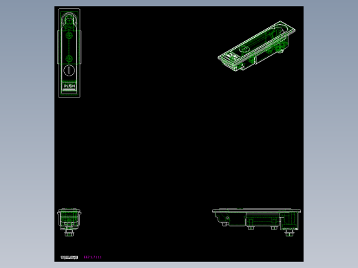 防水平面把手(B)5571-2D多系列多零件图纸模型