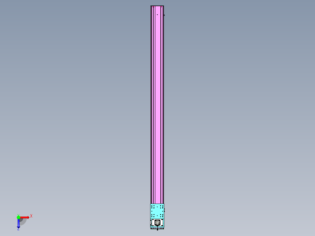 东锦齿条传动DH210G-L167-S3150-BU-减速机+P750W俯视图