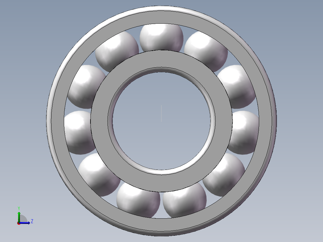 调心滚珠轴承（2204）左视图