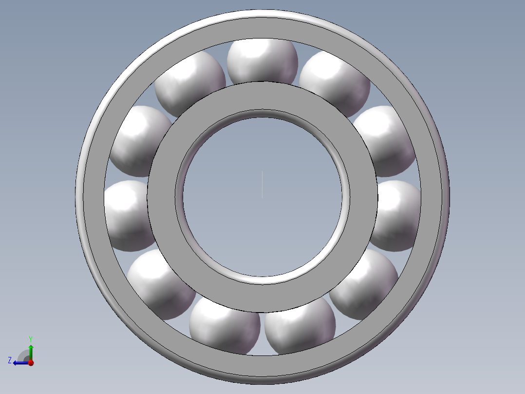 调心滚珠轴承（2204）右视图