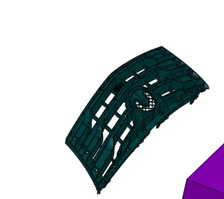 汽车格栅中网注塑模具