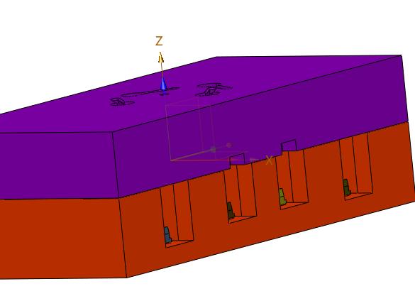 汽车格栅中网注塑模具