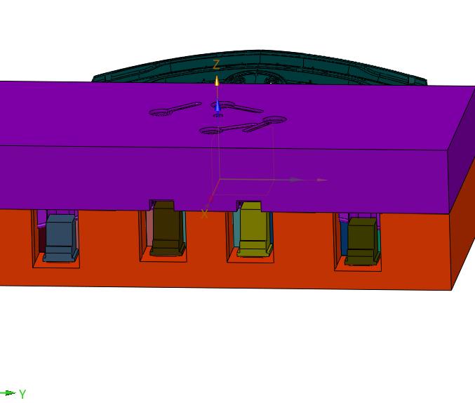 汽车格栅中网注塑模具