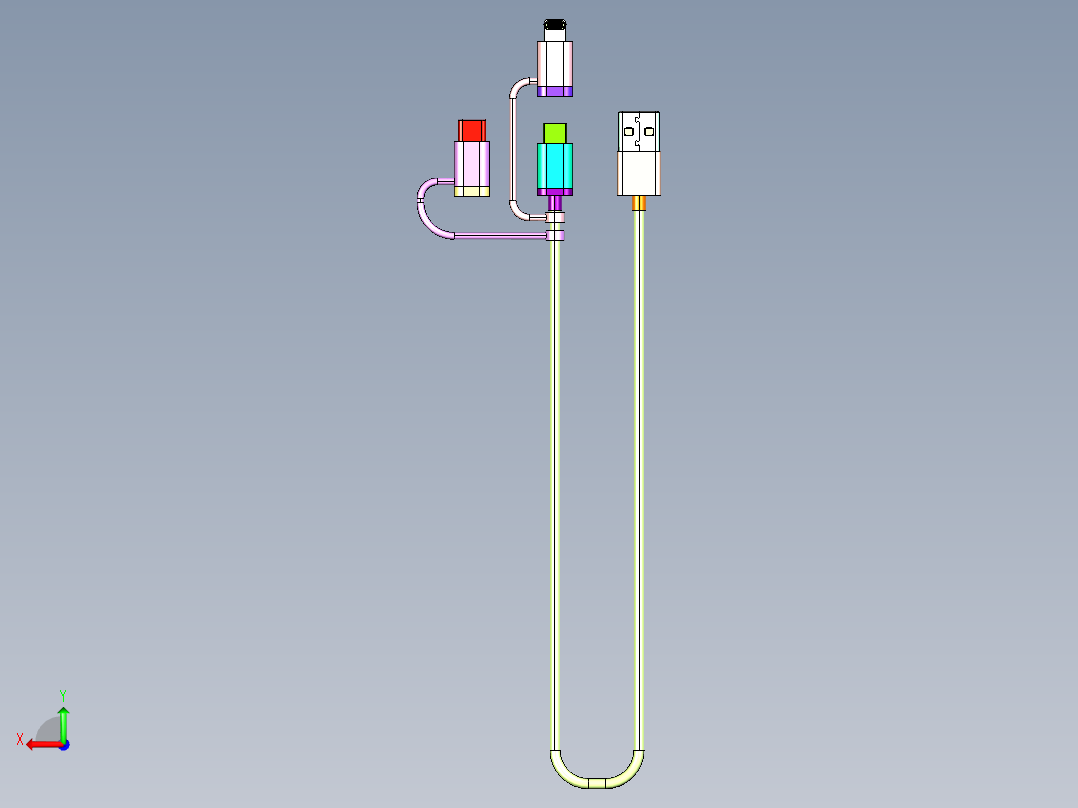 3英寸充电线后视图