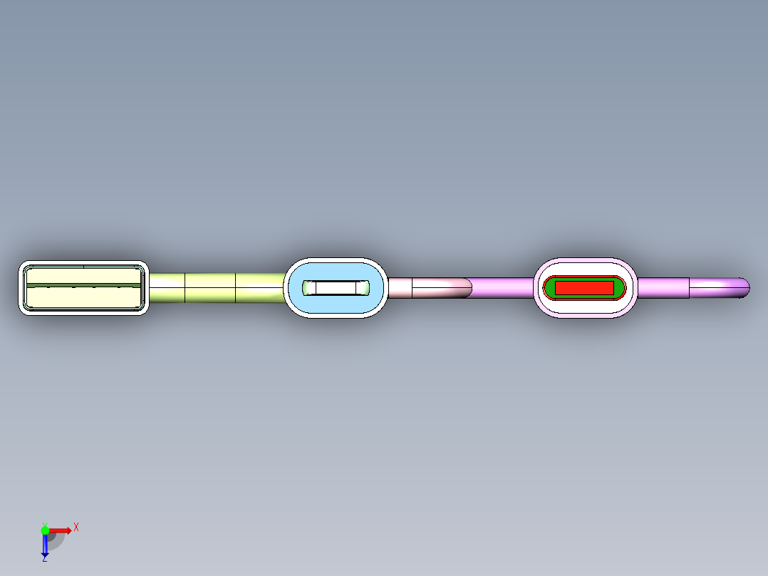 3英寸充电线俯视图