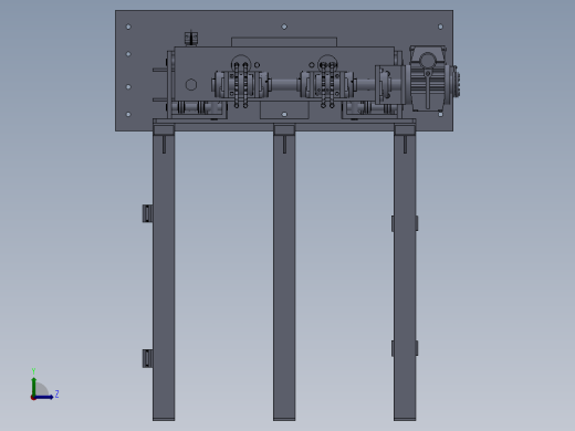 提升机3D模型图纸左视缩略图