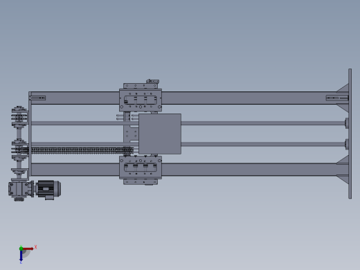 提升机3D模型图纸俯视缩略图