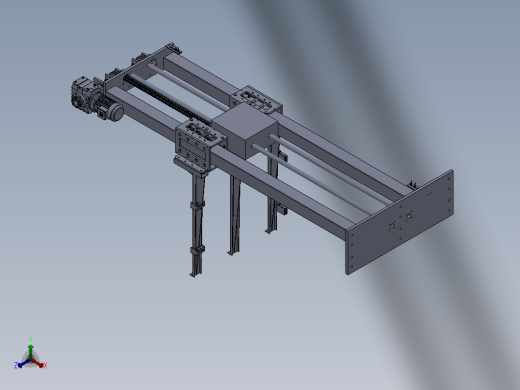 提升机3D模型图纸正等轴测缩略图