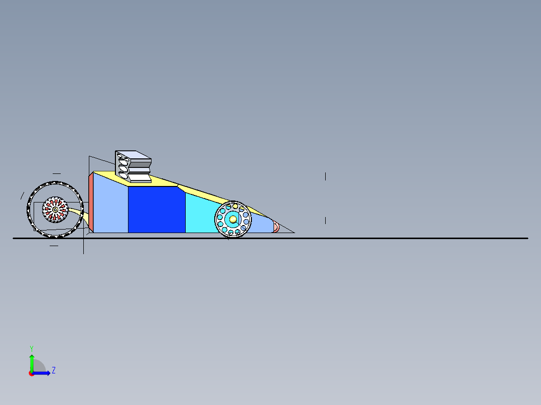 暗黑跑车左视图