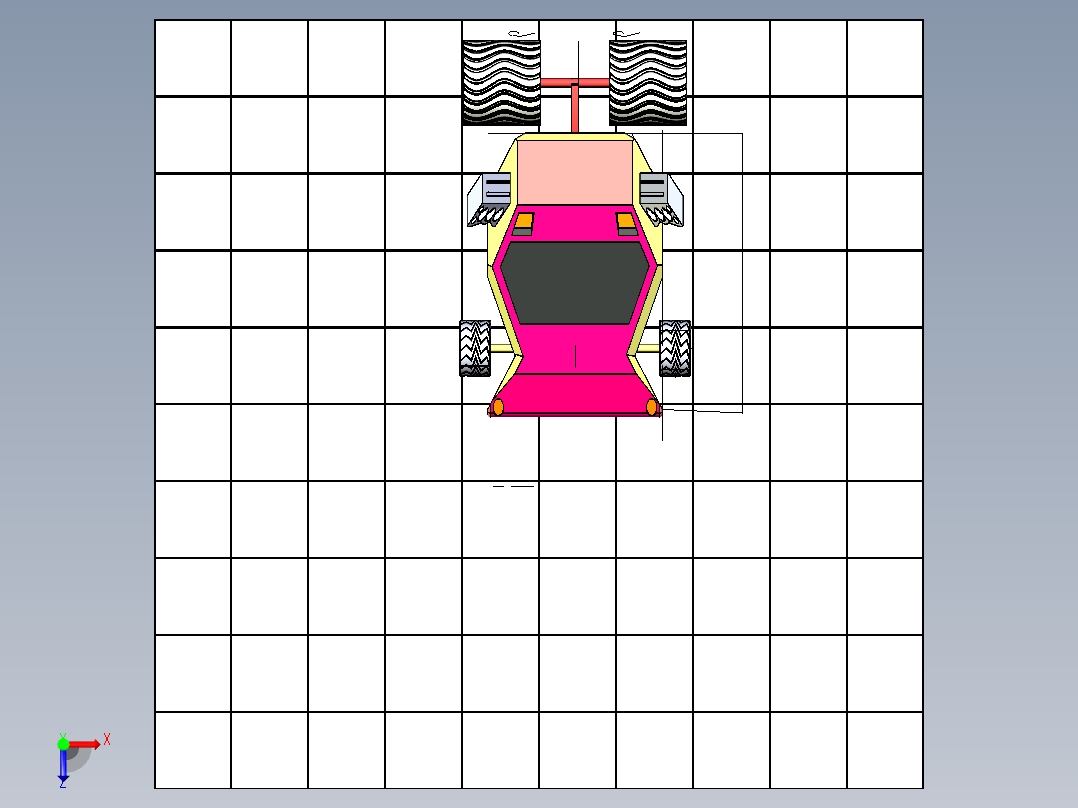 暗黑跑车俯视图
