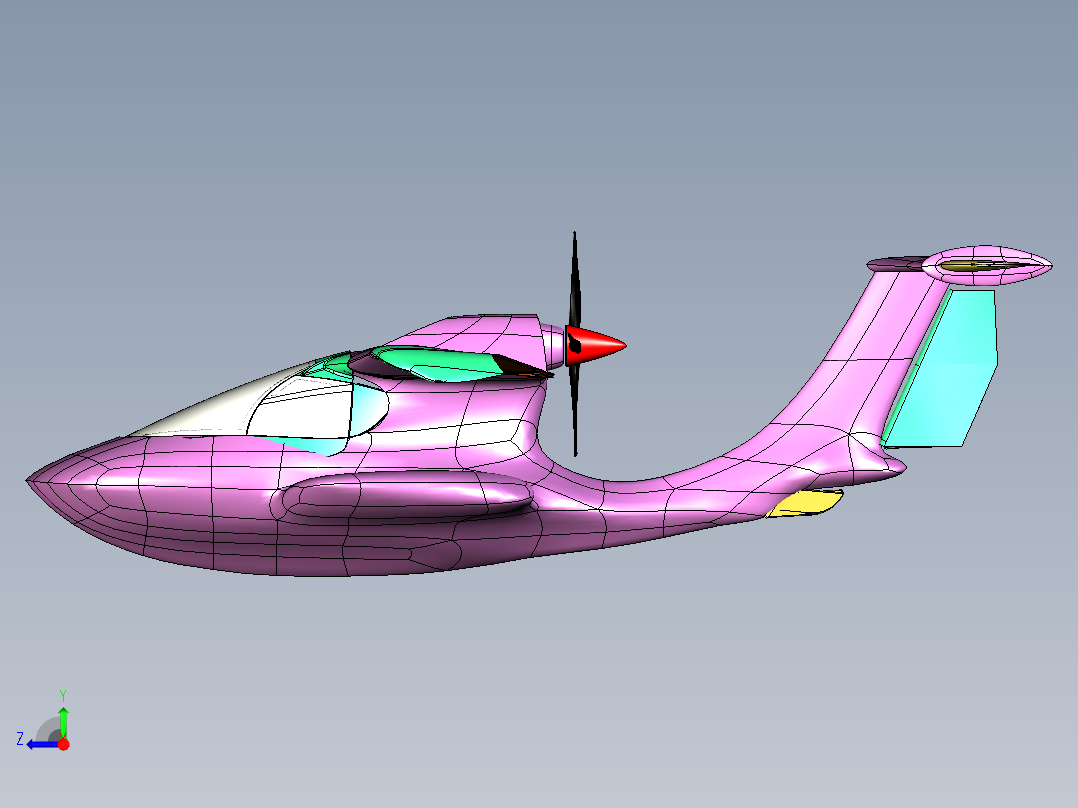 水陆两栖飞行汽车右视图