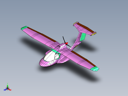 水陆两栖飞行汽车正等轴测缩略图