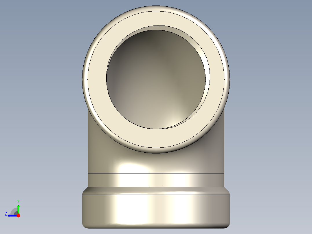 90°弯头G 1_2不锈钢右视图