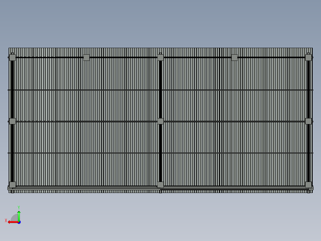 工业笼车库后视图