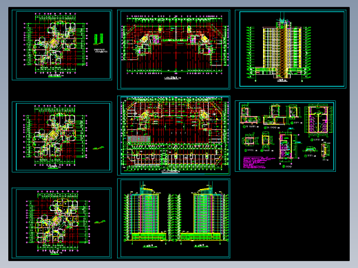高层建筑全套施工图纸CAD文件