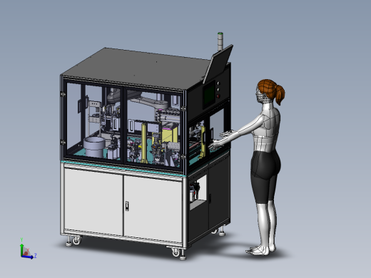 绳子裁切整形穿线机（sw22可编辑+工程图）