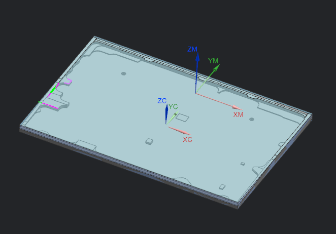 板材铣内腔开粗UG刀路模型