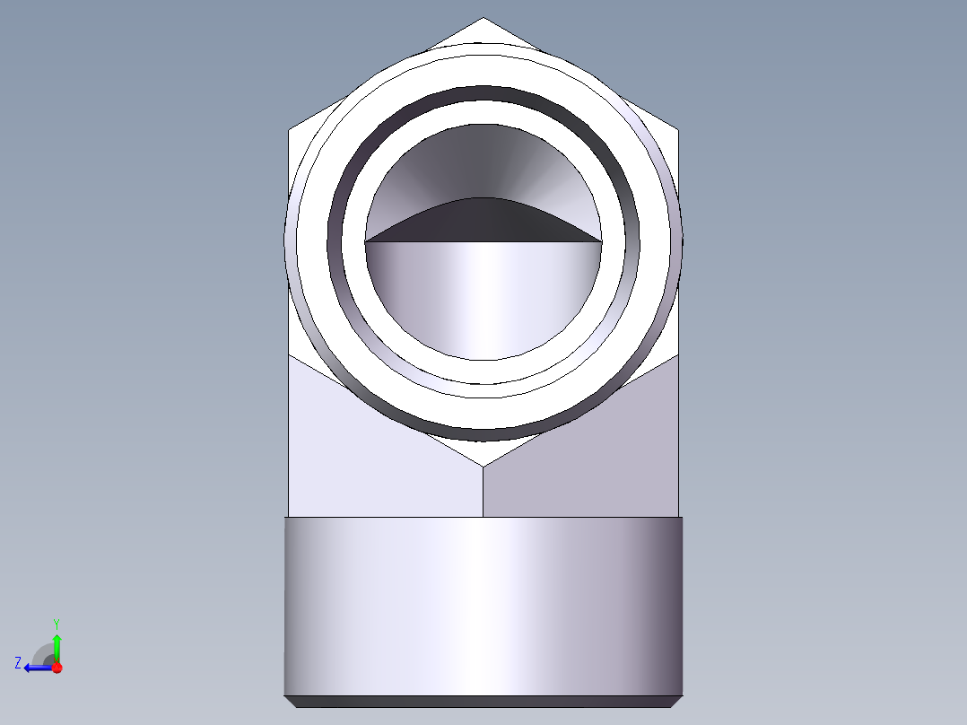 弯接头-W、1D9-42右视图
