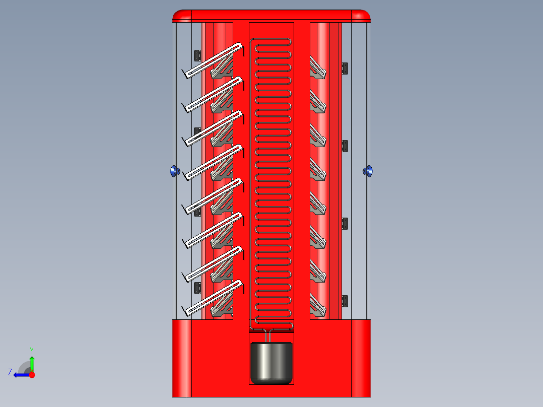 B3003848-三屏显示架右视图