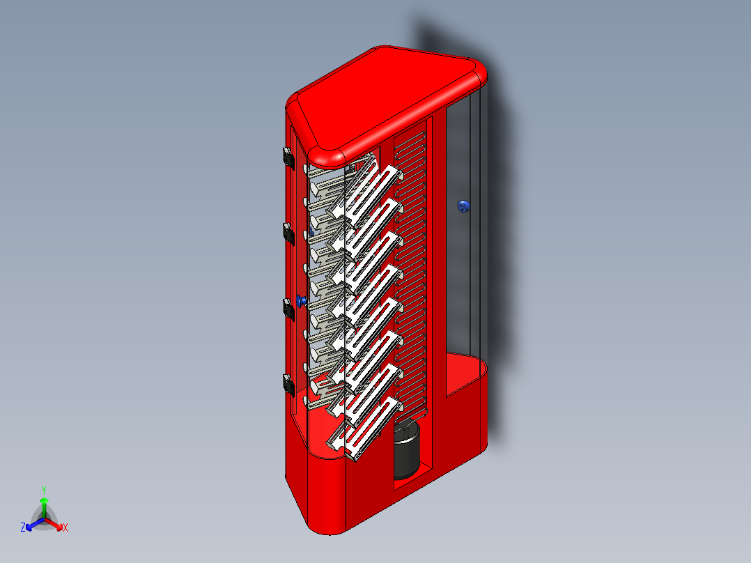 B3003848-三屏显示架正等轴测图