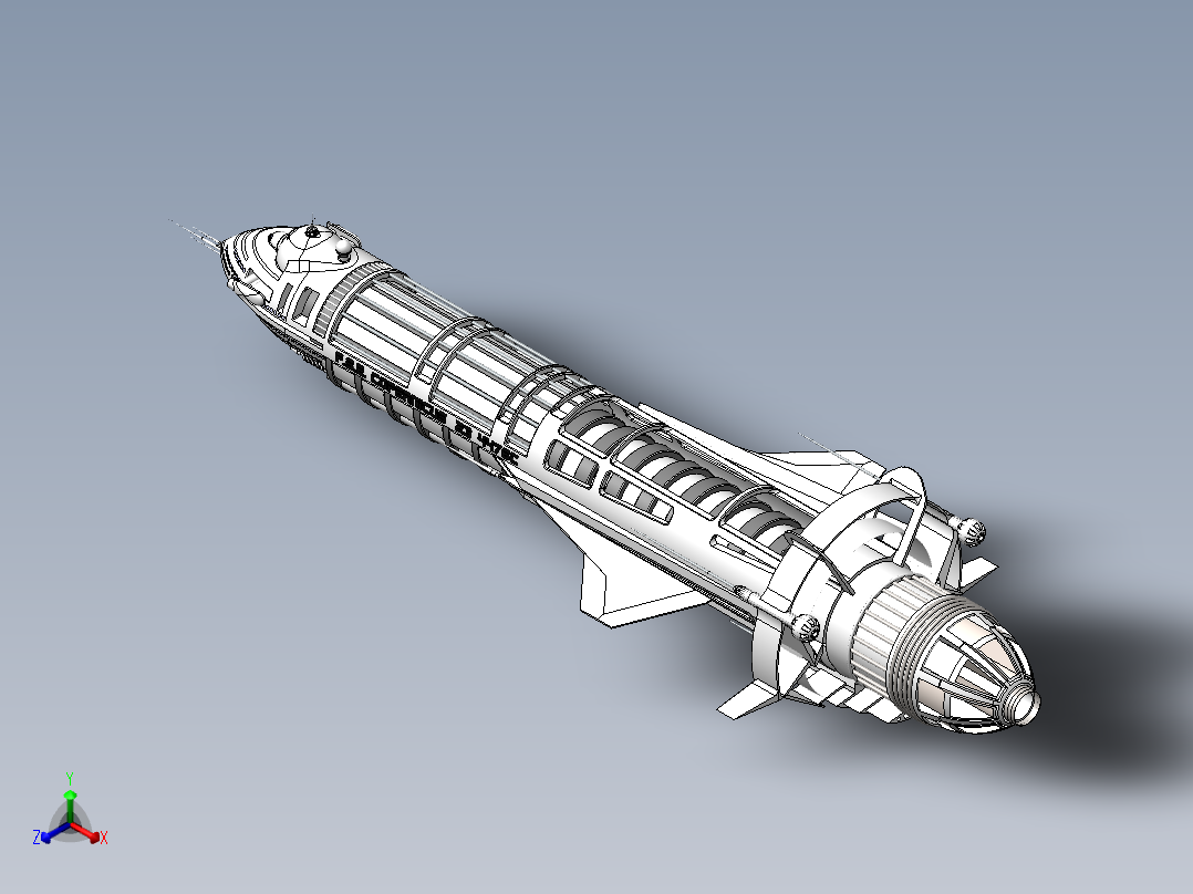 宇宙飞船(37)正等轴测图