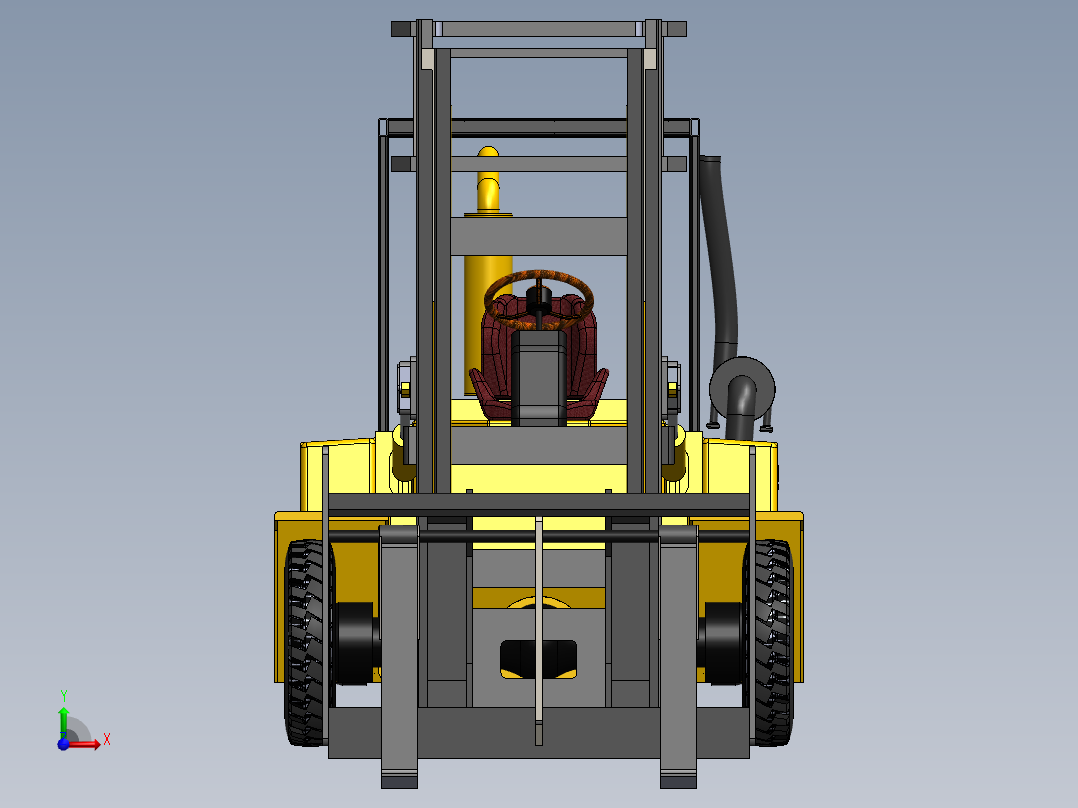 叉车、 叉车 SW前视图