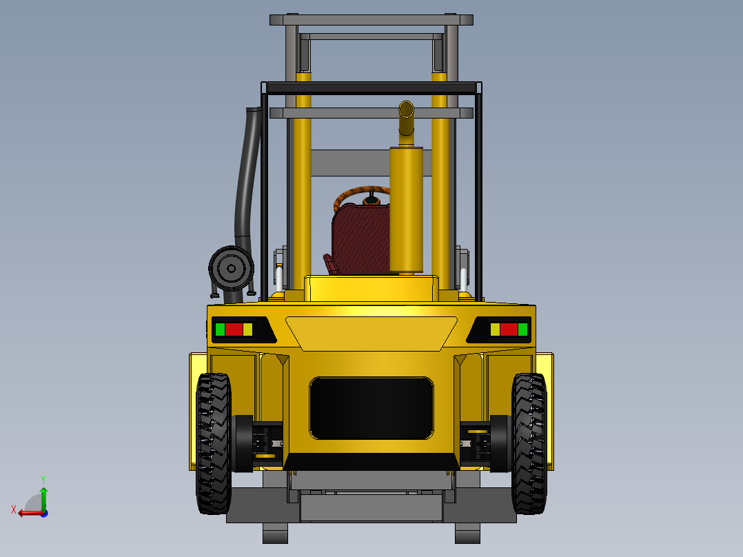 叉车、 叉车 SW后视图