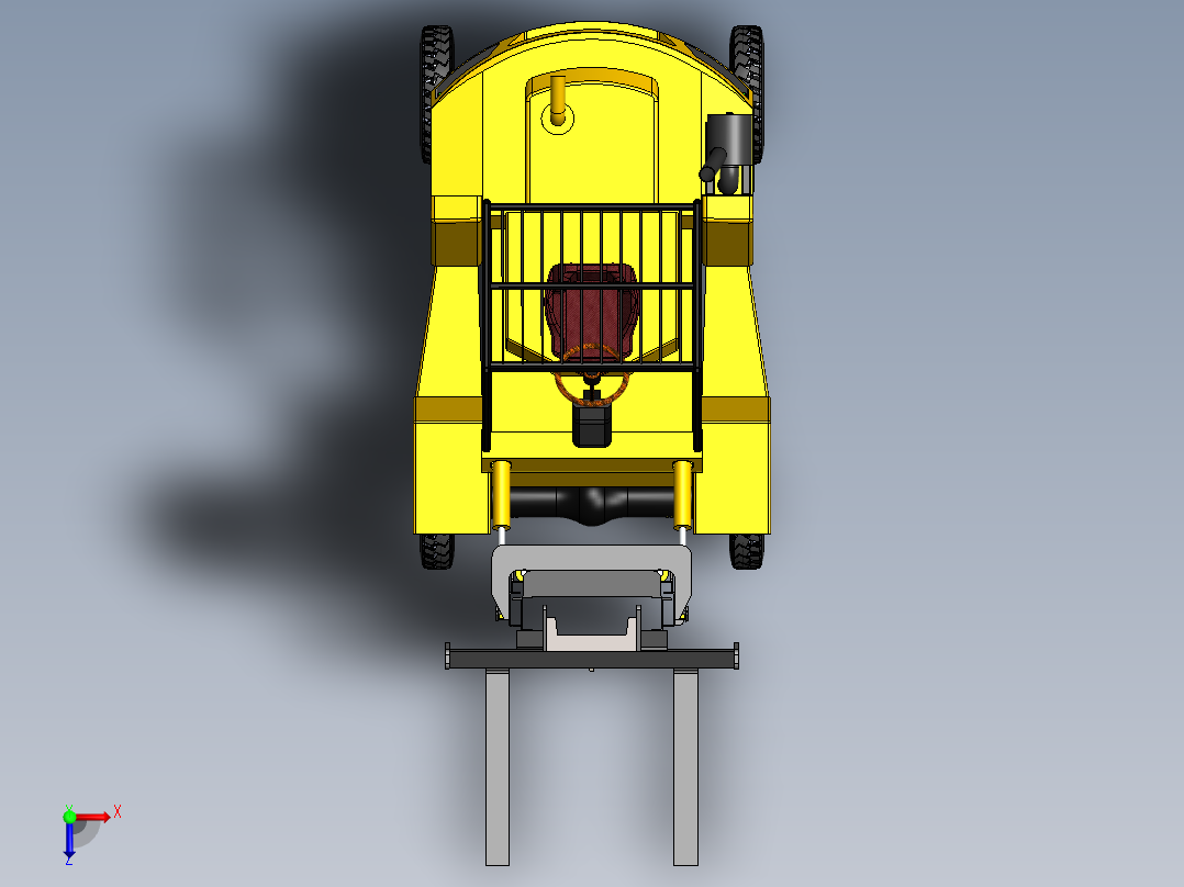 叉车、 叉车 SW俯视图