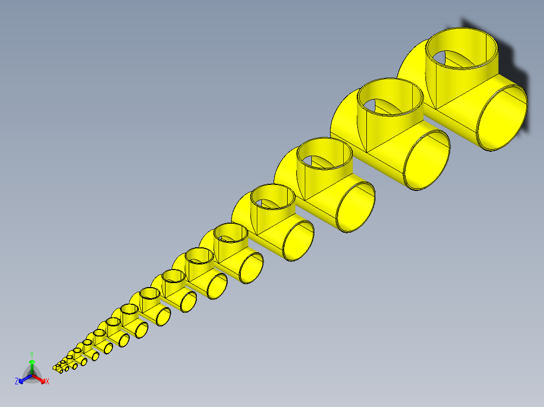 B3004498-直管三通 SCH 40主视图