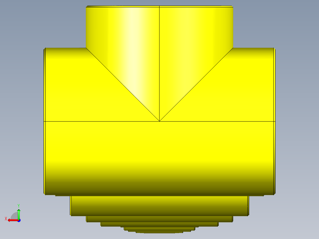 B3004498-直管三通 SCH 40后视图