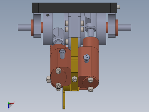 四活塞缸V型蒸汽机four-piston-cylinder-steam-模型格式为 sw俯视缩略图