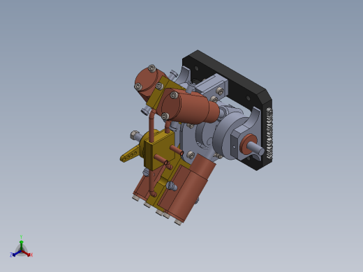四活塞缸V型蒸汽机four-piston-cylinder-steam-模型格式为 sw正等轴测缩略图