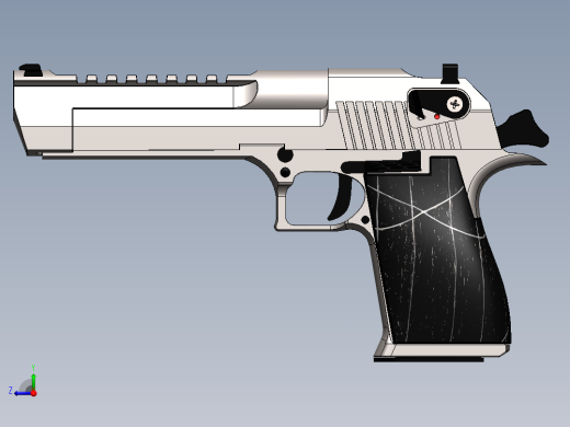 手枪左轮冲锋枪老式狙击步枪设计3D图纸desert-eagle-assembly SW STP