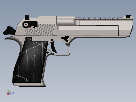 手枪左轮冲锋枪老式狙击步枪设计3D图纸desert-eagle-assembly SW STP左视缩略图