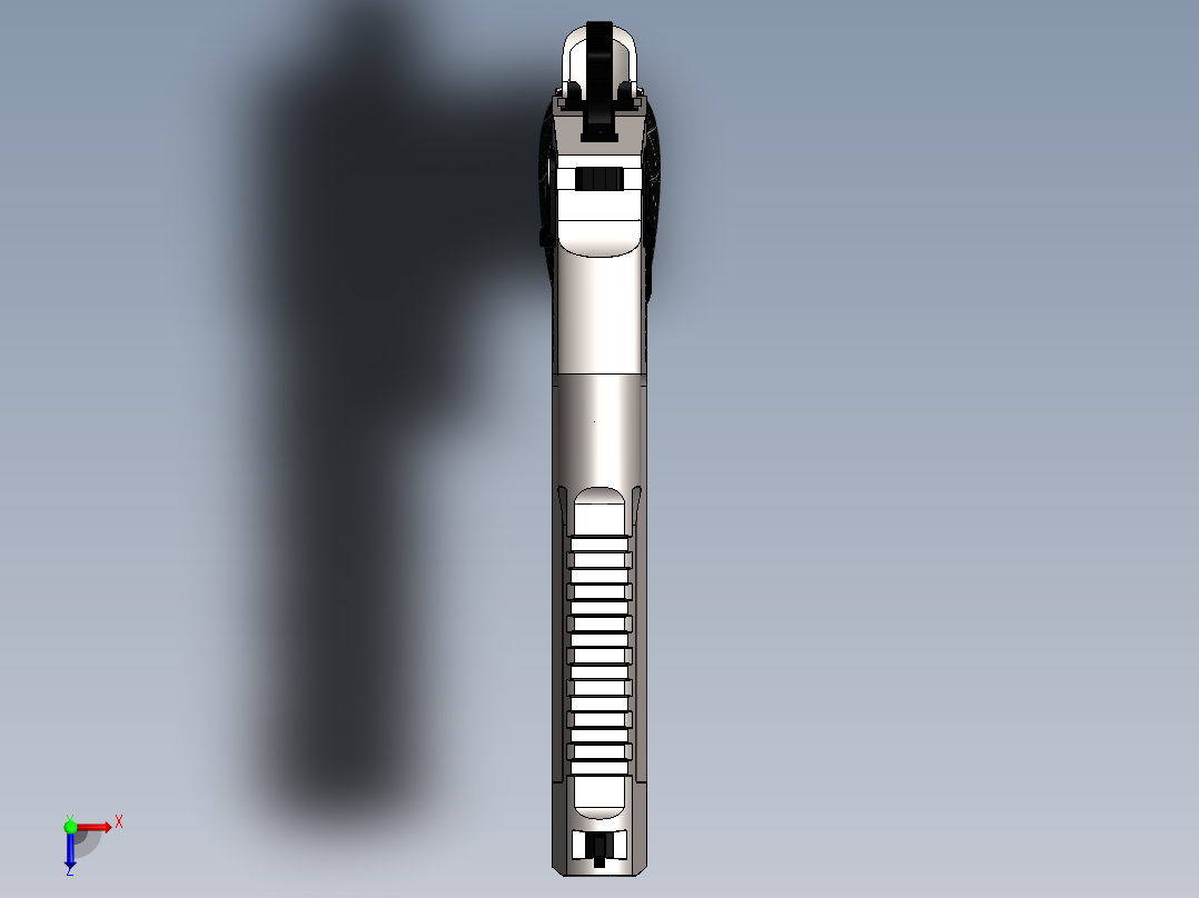 手枪左轮冲锋枪老式狙击步枪设计3D图纸desert-eagle-assembly SW STP俯视图
