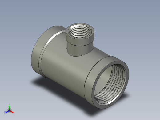 螺纹管三通-异径 DN25-DN10