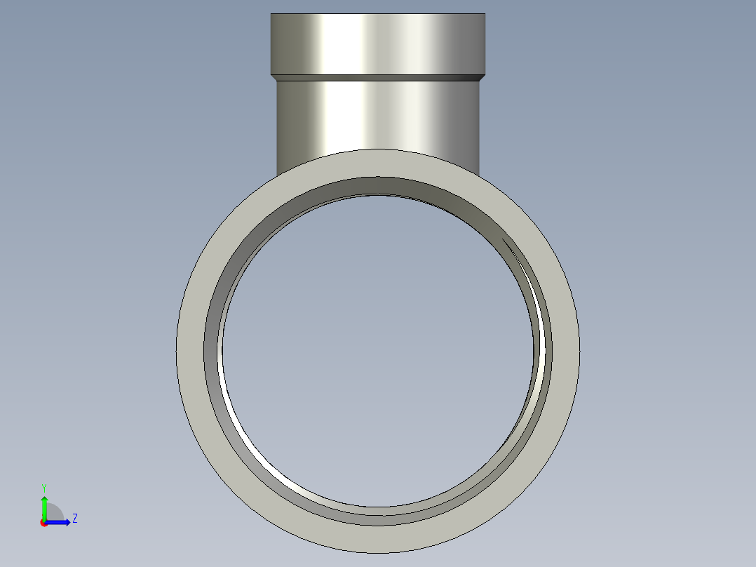 螺纹管三通-异径 DN25-DN10左视图