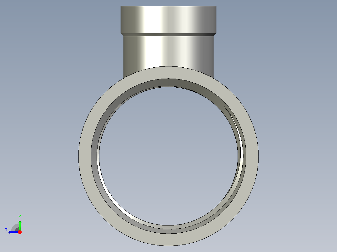 螺纹管三通-异径 DN25-DN10右视图
