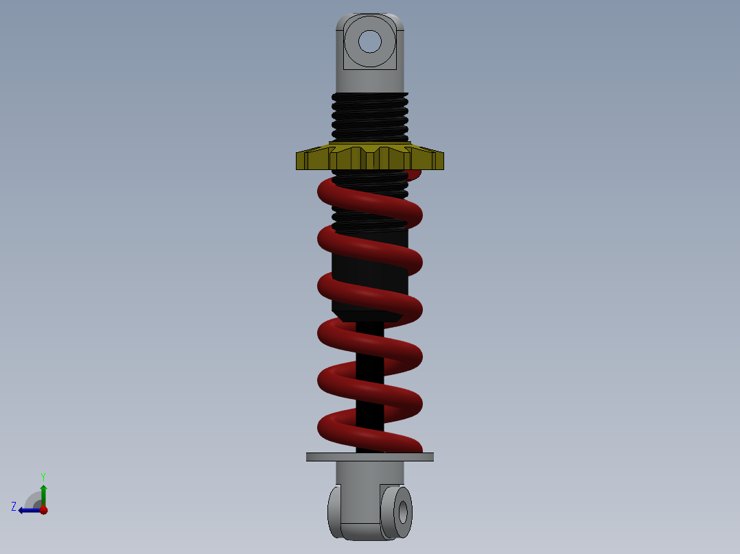 减震器的基本组装右视图