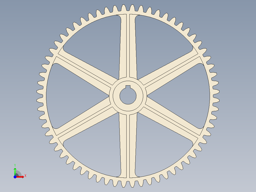 齿轮 Z64 Øe120.6前视图