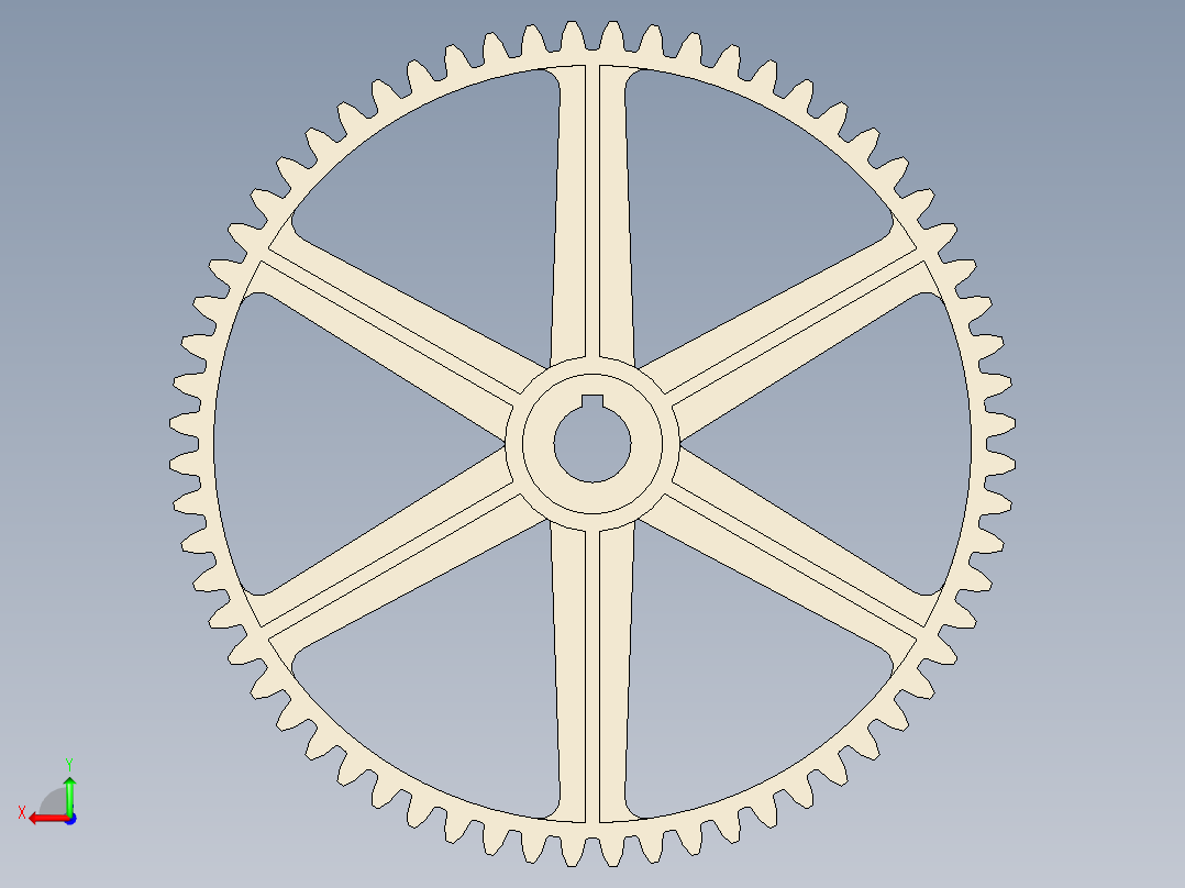 齿轮 Z64 Øe120.6后视图